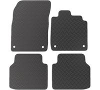 Carsio Rubber Car Mats For VW ID 4 & ID 5 2021+ Onwards Tailored Fit Floor Mat Set Complete Accessory Black Custom Fitted - All Weather & Heavy Duty, Anti-Slip Backing with Clips
