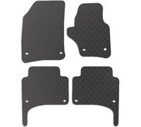 Carsio Rubber Car Mats For VW Touareg 2003-2010 Tailored Fit Floor Mat Set Complete Accessory Black Custom Fitted - All Weather & Heavy Duty, Anti-Slip Backing with Clips