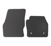 Carsio Rubber Van/Cab Mats For Ford Transit Connect 2014 to 2016 Tailored Fit Floor Mat Set Complete Accessory Black Custom Fitted - All Weather & Heavy Duty, Anti-Slip Backing with Clips