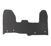 Carsio Rubber Van/Cab Mats For Ford Transit Custom Auto 2018+ Tailored Fit Floor Mat Set Complete Accessory Black Custom Fitted - All Weather & Heavy Duty, Anti-Slip Backing with Clips
