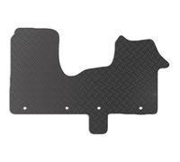 Carsio Rubber Van/Cab Mats For Nissan NV300 2016+ Onwards Tailored Fit Floor Mat Set Complete Accessory Black Custom Fitted - All Weather & Heavy Duty, Anti-Slip Backing with Clips