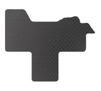 Carsio Rubber Van/Cab Mats For Peugeot Boxer 2007+ Onwards Walkthrough Tailored Fit Floor Mat Set Complete Accessory Black Custom Fitted - All Weather & Heavy Duty, Anti-Slip Backing with Clips