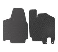 Carsio Rubber Van/Cab Mats For Peugeot Expert 2007 to 2016 clips Tailored Fit Floor Mat Set Complete Accessory Black Custom Fitted - All Weather & Heavy Duty, Anti-Slip Backing with Clips