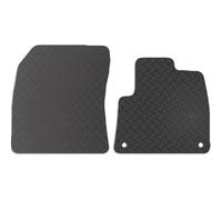 Carsio Rubber Van/Cab Mats For Peugeot Partner 2019+ Onwards Tailored Fit Floor Mat Set Complete Accessory Black Custom Fitted - All Weather & Heavy Duty, Anti-Slip Backing with Clips