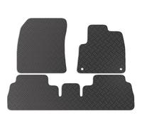 Carsio Rubber Van/Cab Mats For Peugeot Rifter 2018+ Onwards MPV Tailored Fit Floor Mat Set Complete Accessory Black Custom Fitted - All Weather & Heavy Duty, Anti-Slip Backing with Clips