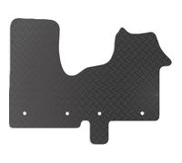 Carsio Rubber Van/Cab Mats For Renault Trafic 2014+ Onwards Tailored Fit Floor Mat Set Complete Accessory Black Custom Fitted - All Weather & Heavy Duty, Anti-Slip Backing with Clips