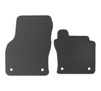 Carsio Rubber Van/Cab Mats For Volkswagen Caddy MK5 2021+ Onwards Tailored Fit Floor Mat Set Complete Accessory Black Custom Fitted - All Weather & Heavy Duty, Anti-Slip Backing with Clips