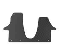 Carsio Rubber Van/Cab Mats For VW Transporter T6.1 with fixings Tailored Fit Floor Mat Set Complete Accessory Black Custom Fitted - All Weather & Heavy Duty, Anti-Slip Backing with Clips