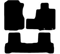 Carsio Tailored Carpet Car Floor Mats For Honda CR-V (Automatic) 2006-2012 Tailored Fit Floor Mat Complete Accessory Black Custom Fitted - All Weather, Anti-Slip Backing & Black Trim