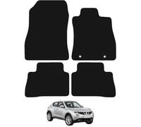 Carsio Tailored Carpet Car Mats for Nissan Juke 2010 to 2019 Custom Fit Floor Mats, Anti-Slip Backing Black Trim