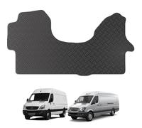 Carsio Van Mats For Mercedes Sprinter 2006 to 2018 Black Floor Rubber Tailored Van Mat Tailored Fit Rubber Floor Mat Set Complete Accessory Black Custom Fitted - Anti-Slip Backing