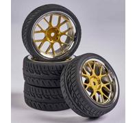 Carson 1:10 Wheel Set Y-Design2 (4) gold/chrome