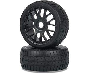 Carson 1:8 Tyre Set On-Road 4S 2 Pieces Model Making Accessories Tuning Parts 500405840, Black