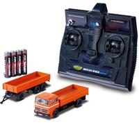 Carson 1:87 MB 1620 Platform with Trailer 100% Orange - Ready-to-Drive Model, RC Car, H0 Car, RC Model, Diorama Vehicle, Remote Controlled Truck, Remote Controlled Truck