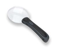 Carson Lighted Reading Magnifier, Acrylic, Grey, 3.5X Round