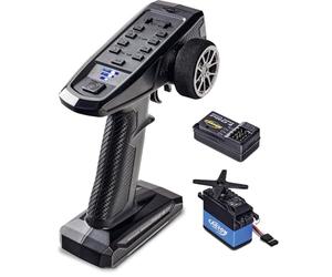 Carson 500500111 FS 3K Reflex Wheel Pro 4 2.4GHz + 5 kg Servo Remote Control Model Building, Accessories, Receiver, RC Spark, 2 4 GHz Remote Control, Trim Function