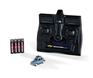 Carson 500504149 1:87 VW Beetle Winter Sport Version 2.4GHz 100% - Ready-to-Drive Model, RC Car, H0 Car, RC Model, Diorama Vehicle