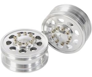 Carson 500530907 1:14 Front Aluminium Truck Wheels, Euro Look 1 Pair (Tamiya)