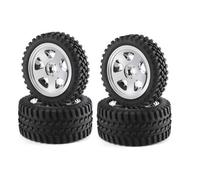 Carson 500900028 2WD Buggy On-Road Wheels & Tyres (Chrome)(For Tamiya DT02/DT03)
