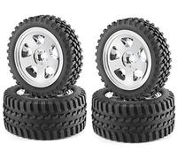 Carson 500900028 All Terrain 1: 10 Tyre/wheel set model making Accessory, Chrome