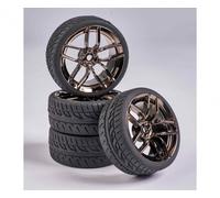 Carson 500900161 - 1:10 Wheel Set 10 Sp.Design (4) Smoke/Chrome - New