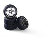 Carson 500900172 - 1:10 Wheelset 10 Sp.Design (4) Smoke - New