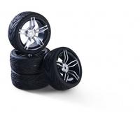 Carson 500900173 - 1:10 Wheelset 10 Sp.Design (4) Silver - New
