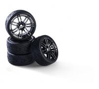 Carson 500900175 - 1:10 Wheelset 14 Sp.Design (4) Smoke - New