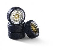 Carson 500900181 - 1:10 Wheel Set Y-Design1 (4) Gold/Chrome - New