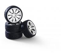 Carson 500900183 - 1:10 Wheel Set M-Design (4) White/Black - New
