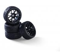 Carson 500900187 - 1:10 Wheelset Y-Design2 (4) Black - New