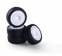 Carson 500900197 - 1:10 Wheel Set Rally Design1 (4) White - New