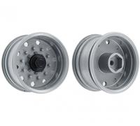 Carson 500907026 - 1:14 Trailer Wheel Wide Tire. Silver (2) - New