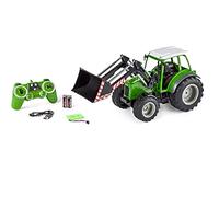 Carson 500907347 RC Tractor with Front Loader 1:16 Remote Controlled Vehicle, Farm Vehicle for Children from 8 Years, Suitable for Outdoors, Includes Batteries and Remote Control, Green