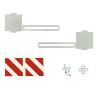 Carson 500907448 1:14 Aluminium Warning Signs with Decoration (2), RC Accessories for Tamiya Trucks, Spare Parts, Tuning Parts, Model Making, Made in Germany