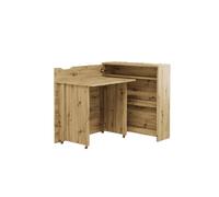 carson 90cm left convertible wooden laptop desk in artisan oak