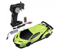Carson 500404308 1:24 Lamborghini Veneno 2.4G 100% RTR Green Remote Control Car, LED Lighting, Driving Time Approx. 60 Min, RC Car, RC Car, RC Car 1:24, Remote Controlled Toy