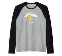 Carson City Nevada Souvenir Mountain Sunset River Raglan Baseball Tee
