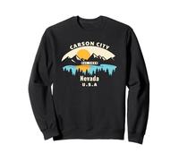 Carson City Nevada Souvenir Mountain Sunset River Sweatshirt