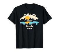 Carson City Nevada Souvenir Mountain Sunset River T-Shirt