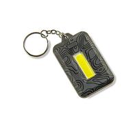 Carson COB LED Keychain Torch, with Stainless Steel Keyring, 3 Light Settings, Grey, Size