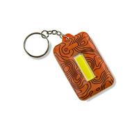 Carson COB LED Keychain Torch, with Stainless Steel Keyring, 3 Light Settings, Orange, Size