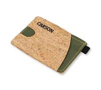 CARSON CorkTek Compact Travel Wallet Made of Organic Cork Material, Green, Kompakt