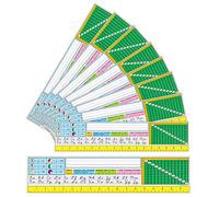 Carson Dellosa 36PC Modern Cursive Name Plate for Desk, Nametags with Multiplication Chart, Alphabet, Fractions, Place Value, and More Classroom Essentials