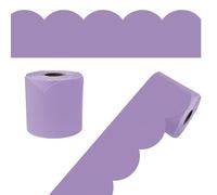 Carson Dellosa 65Ft of Lavender Bulletin Board Borders, 1 Roll of Lilac Scalloped Trim for Rolling Whiteboard, Cork and Posterboard, Pastel Purple Party, Easter, Spring Decorations and Classroom Decor