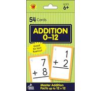 Carson Dellosa Addition Flash Cards, Math Flash Cards with Addition Facts 0-12 for Kindergarten, 1st, 2nd Grade, Math Game for Kids Ages 6+ (54 Cards) (Brighter Child Flash Cards)