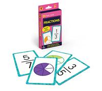 Carson Dellosa Fraction Flash Cards, Math Flash Cards with Fraction Facts from Whole Number to Ninths, 3rd, 4th, 5th Grade, Math Game for Kids Ages 8+ (54 Cards)