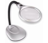 Carson DeskBrite200 LED Lighted 2X Magnifier and Desk Lamp, Silver, LM-20UK