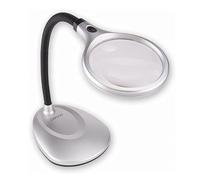 Carson DeskBrite200 LED Lighted 2x Magnifier and Desk Lamp, Silver, LM-20UK