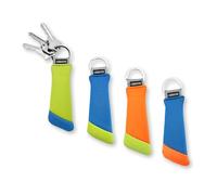 Carson floating neoprene keychain with foam core, FA-30AS 4-pack, assorted colors